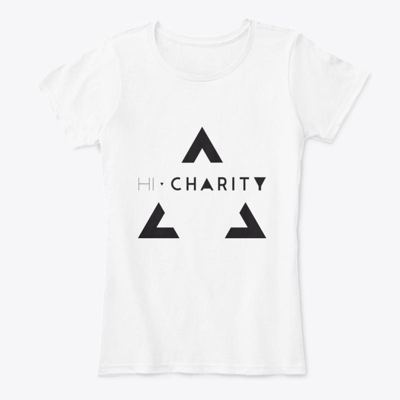 Overlay Triangle 'Hi, Charity' T-shirt 